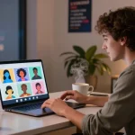 Engaging chat with Crushon AI in a modern workspace, showcasing interactive avatars and user experience.