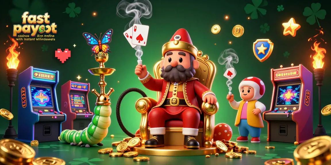 Experience fast payout casinos online with instant withdrawals featuring an imaginative 3D scene.